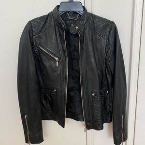 Bernardo Black Leather Moro Jacket - XS